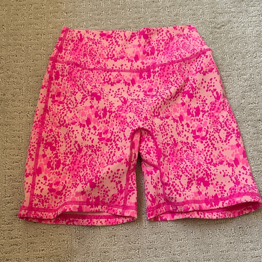 BuffBunny Pink Patterned Bike Shorts